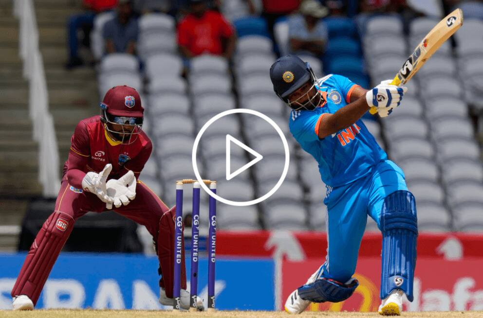 [Watch] Sanju Samson Slams a Blistering Fifty With 4 Huge Sixes in 3rd ODI vs West Indies